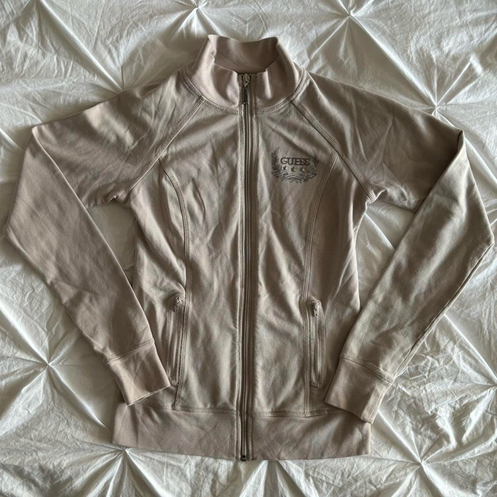 guess athleisure zip up jacket